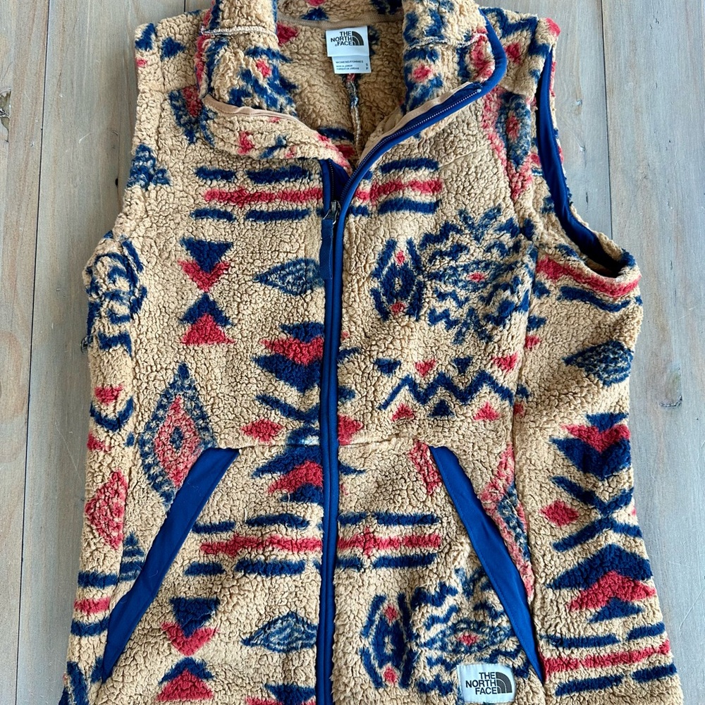 The North Face Fleece Vest with Southwestern Pattern